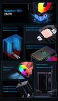 SNOWMAN Multi-Compatible CPU Cooler Duo-Tower CPU Air Cooler 120 mm PWM pour Intel AMD Socket LGA1700 CPU Heatsink