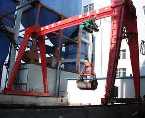 Single Beam Gantry Crane with Mechanical Shell-type Two-steel-<b>wire</b>-rope <b>Control</b> Grabber - Product Image 2
