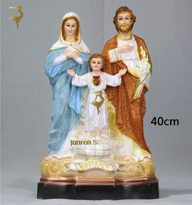 Decoración DE LA IGLESIA interior resina religiosa católica Estatua de la Sagrada Familia escultura a la venta José María <span class=keywords><strong>y</strong></span> Jesús - Product Image 3