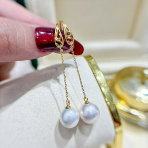 Accessoires en argent S925 pour la création de bijoux, plateau vide édition légère, crochet d'oreille en argent avec perles de 9 à 15 mm pour boucles d'oreilles 22243 - Product Image 1