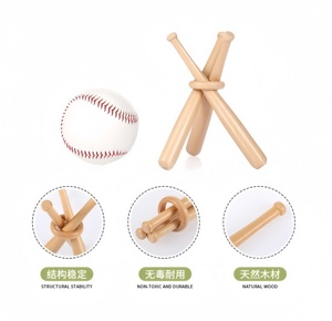Support de baseball moderne en bois naturel pour la présentation de souvenirs sportifs, idéal pour les joueurs et les fans de baseball, <span class=keywords><strong>décoration</strong></span> de <span class=keywords><strong>bureau</strong></span> pour Pâques - Product Image 3