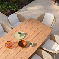Mobilier d'extérieur imperméable au soleil chaise et table en rotin pour jardin villa loisirs balcon-pour les loisirs de plein air