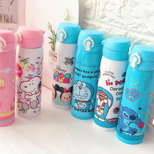 Enfants <span class=keywords><strong>Kawaii</strong></span> dessin animé isolé Thermos <span class=keywords><strong>Gourde</strong></span> étanche 500ml vide 304 acier inoxydable rose blanc Kitty bouteille d'eau chaude - Product Image 2