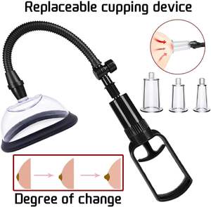 Mainan seks pompa vagina dengan 5 cangkir, dot Manual dan pengisap klitoris meningkatkan permainan dewasa Stimulator klitoris untuk wanita - Product Image 2