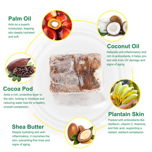 Sabun Hitam Herbal Afrika yang membersihkan kotoran bintik-bintik gelap anti-jerawat dengan bahan pemutih untuk menyeimbangkan kulit berminyak - Product Image 5