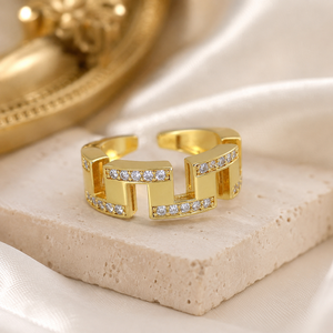 Anello aperto classico dal design semplice, regolabile, da indossare ogni giorno per le donne - Product Image 5