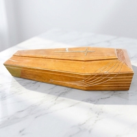 Ataúd de Madera Desmontable de Estilo Europeo, Sostenible, Ecológico y Biodegradable (Capacidad de 220 Pulgadas Cúbicas)