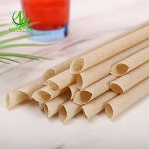 OEM Service Globally Popular Degradable Sugarcane Pulp Straw Disposable Bagasse Sugarcane Straw Biodegradable Drink Straw