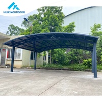 Production UV 2 abris de stationnement extérieurs pour voitures Toit d'auvent en aluminium Garage abri pour vélos Abri de voiture