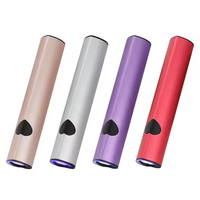 Lampe UV+LED portable 3W sans fil, double lumière, mini, en forme de cœur, avec strass, rechargeable par USB, alimentée par batterie, pour séchage rapide des ongles en gel