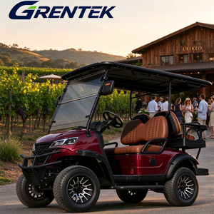 Carrito de golf de litio de 4 asientos, sistema de audio y entretenimiento con pantalla grande para miembros de clubes de golf - Product Image 1