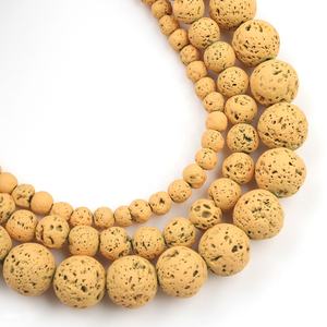 Perle in Pietra Lavica Pomice Rocciosa all'Ingrosso a Basso Costo, Perle in Pietra Lavica Nera di Gemma <span class=keywords><strong>Naturale</strong></span> per la Creazione di Gioielli - Product Image 5