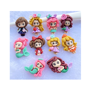 カスタムアニメアクセサリーマーメイドリトルガールプリンセスクラフトフラットバックレジン - Product Image 1