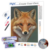 Kits de peinture diamant loup pour adultes 5d panneau fait main animal peinture à l'huile abstraite