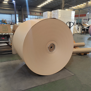 Tùy chỉnh PE tráng giấy Jumbo cuộn bao bì Sticker Kraft cốc giấy/hộp nguyên liệu 180gms tráng giấy tờ - Product Image 1