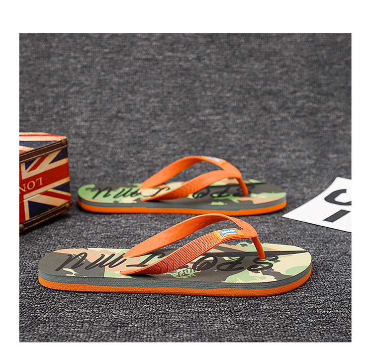 Custom Logo Design PE Filp Flops Men Summer Beach Shoes Printing Filpflops Slippers