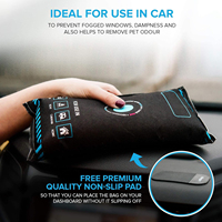 Nouveau sac de déshumidificateur réutilisable pour voiture sèche Van Home Gel de silice Absorbeur d'humidité Indicateur de changement de couleur avec tampon antidérapant