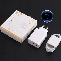 Cargador GaN de 67W con 2 Puertos USB A, Enchufe EU/US, Cargador Rápido Tipo C para XIAOMI, para Samsung, Adaptador de Cargador para Teléfono Celular