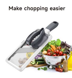 Éplucheur et trancheur manuel multifonctionnel pour légumes et fruits, avec lames réglables en acier inoxydable, pour usage domestique - Product Image 3