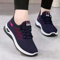Nuevas zapatillas deportivas de malla transpirable para mujer, suela blanda ligera, antideslizantes, absorbentes de golpes, Retro, versátiles, a la moda