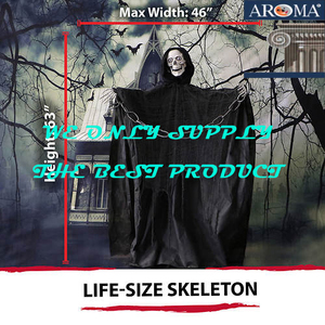 Halloween Animatronics Prop 5Ft Taille Réelle Parler Squelette Reaper Halloween Décoration pour Fête Décorations Murales Haunters - Product Image 5