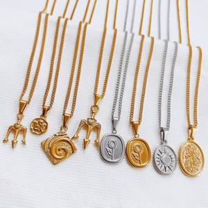 Collier pour homme hip-hop, bijoux <span class=keywords><strong>de</strong></span> mythologie, pendentif trident <span class=keywords><strong>de</strong></span> Méduse, trident <span class=keywords><strong>de</strong></span> Poséidon, acier inoxydable plaqué or 18 carats, collier trident <span class=keywords><strong>de</strong></span> <span class=keywords><strong>Neptune</strong></span> - Product Image 1