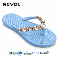Tongs d'été pour femmes, sandales de plage élégantes à lanières ornées de bijoux, tongs tendance F-6E2609001