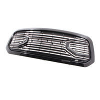 Big Horn Glossy Black Packaged Grille+Shell Fit for Dodge Ram 1500 2013-2018
