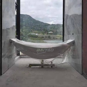 Baignoire hammock moderne autoportante en acrylique blanc pour intérieur, avec drain, idéale pour hôtel, appartement, villa, salle de bain - Product Image 4