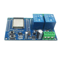 Module de relais WiFi double entièrement équipé avec alimentation DC5-60V pour carte de développement de communication UART ESP32-WROOM