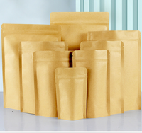 Sacs en papier kraft à prix d'usine avec doublure en aluminium, sachets refermables pour l'emballage alimentaire