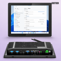 Panel PC Industrial de 12.1/13.3/15/15.6/21.5 Pulgadas, Computadora Táctil Todo en Uno Sin Ventilador, con SSD de 64-512GB, para PLC, Compatible con Win7/Win10/Linux
