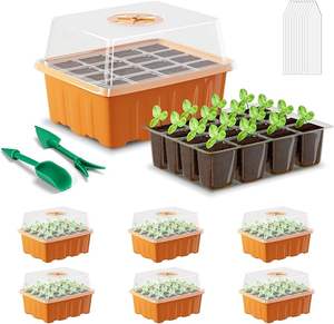 Bandeja de Germinación de Semillas, Paquete de 6, 72 Celdas, Kit de Cultivo de Plantas con Ventilación de Humedad Ajustable para Mini Invernadero y Germinación en Jardín - Product Image 1