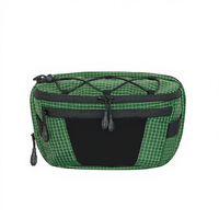 Sac banane de voyage en nylon imperméable pour homme avec étui détachable à bandoulière et fermeture à cordon pour sports de plein air