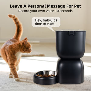 Petwant pemberi makan hewan peliharaan, 3L terlihat bebas BPA <span class=keywords><strong>4</strong></span> makanan anjing kucing penyimpanan gandum Dispenser waktu otomatis - Product Image 3