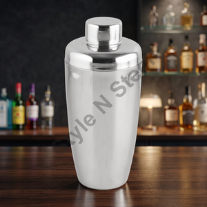Juego de coctelera de diseño acanalado con logotipo personalizado, accesorios de barra de acero inoxidable con logotipo para camareros - Product Image 4