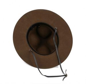 R112 Classical 100% <b>Wool</b> Top Hat Large Brim Fashion US <b>Marine</b> Corps Instructor Jazz Cap Party Four Seasons - Product Image 5