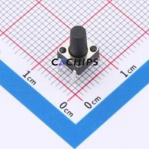 TS-1095PD-A13B3-D2 Tactile Switch Through hole-4P,6x6mm Switch Single Pole Single Throw Round Button 2.5N Through Hole - Product Image 1