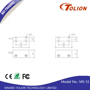 Alarm Anti-Theft Device Sliding Magnetic Door Contact Reed Switch Sensor Magnetic Door Reed Switch