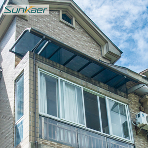Pare-soleil moderne en aluminium pour patio, auvent imperméable en polycarbonate pour toit avec auvent de fenêtre en stock - Product Image 2