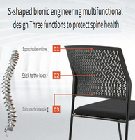 Vente chaude moderne bureau métal cadre tissu sans bras empilable salle de formation empilable chaises de conférence en plastique pour haut d'attente