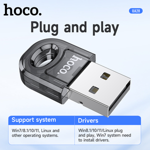 HOCO UA28 Adaptador USB <span class=keywords><strong>Bluetooth</strong></span> Dongle Adaptador <span class=keywords><strong>Bluetooth</strong></span> 5,1 para PC Laptop Altavoz inalámbrico Receptor de audio Transmisor USB - Product Image 6