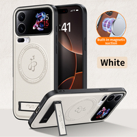 Étui de téléphone robuste avec support magnétique pour Xiaomi MI 18 Pro/MI 18 Pro MAX, coque arrière en cuir PU avec béquille