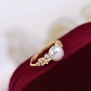 S925 Silver <b>Ring</b> Stand DIY Pearl Accessories 10-12mm Round Beads Simple Silver Jewelry Stand with 10420 <b>Crystal</b> <b>Rings</b> - Product Image 2