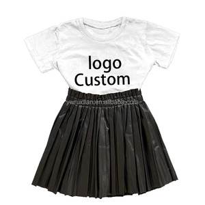 2023 <span class=keywords><strong>Jupe</strong></span> plissée en cuir pour filles 2 top32 en coton à manches courtes pour enfants couleur 0-16 <span class=keywords><strong>ans</strong></span> - Product Image 3