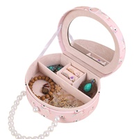Organisateur de bijoux pour enfants au design mignon de licorne, sur le thème de la princesse, boîte de rangement pour accessoires de cheveux délicats, boîte de rangement pour pinces à cheveux, boîte cadeau d'anniversaire