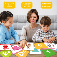 Premium Morandi Educatieve Flashcards voor peuters: alfabet, dieren, cijfers, leerkaarten, Montessori, kleuterschool, lesmateriaal