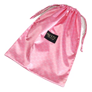 Pochette de rangement luxueuse en satin imprimé pour sacs à main, chaussures et lingerie, avec étiquette en tissu, sac anti-poussière personnalisé en satin à cordon de serrage - Product Image 4