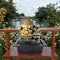 Fontaine d'eau de table intérieure Offre Spéciale Figurines de dieu bouddha et éléphant en résine Statue de Ganesh