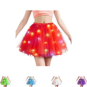 Falda Tutú de Tul Navideña para Adultos, con Luces LED, en Oferta - Product Image 1